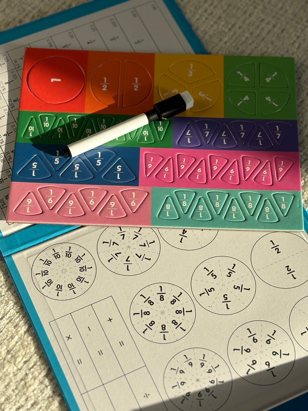 Carnet magnétique - Calcul de fractions